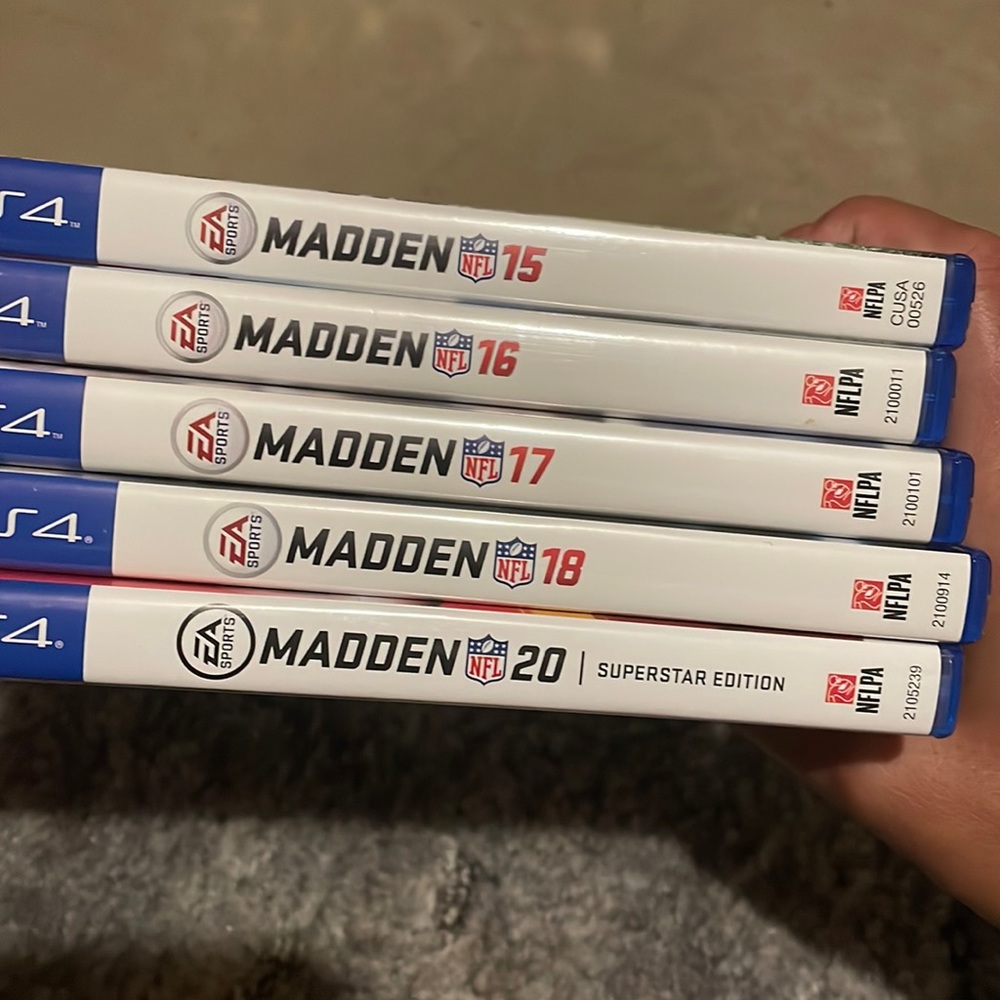 PS4 madden 15, 16, 17, 18, 20
